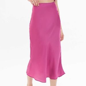 Urban Outfitters Fuschia Midi Skirt